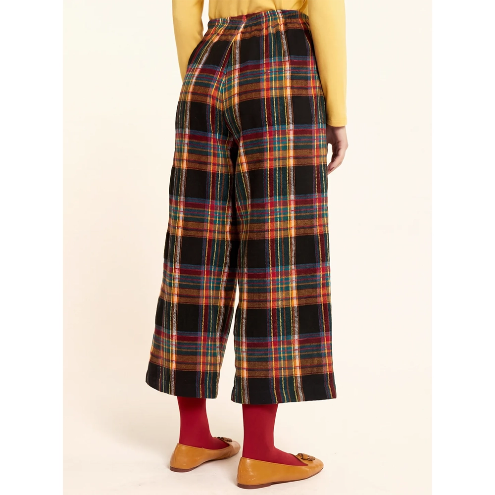 112421back Πίσω όψη καρό παντελόνι Pepaloves Tartan με ελαστική μέση - Lady Fox