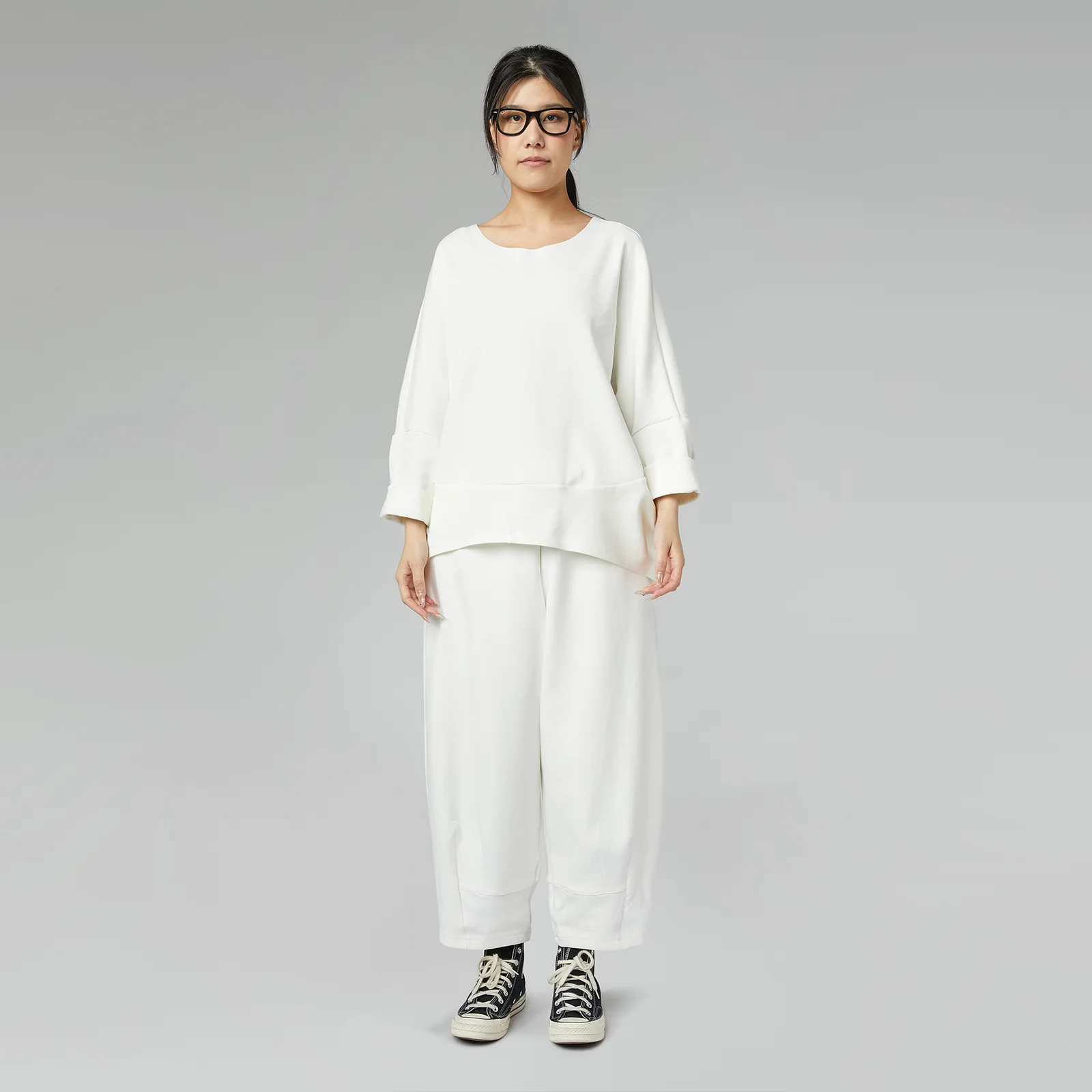 226064FRONT WENDY TRENDY SWEATSHIRT IN LIGHTWEIGHT NEOPRENE FABRIC - Image 3