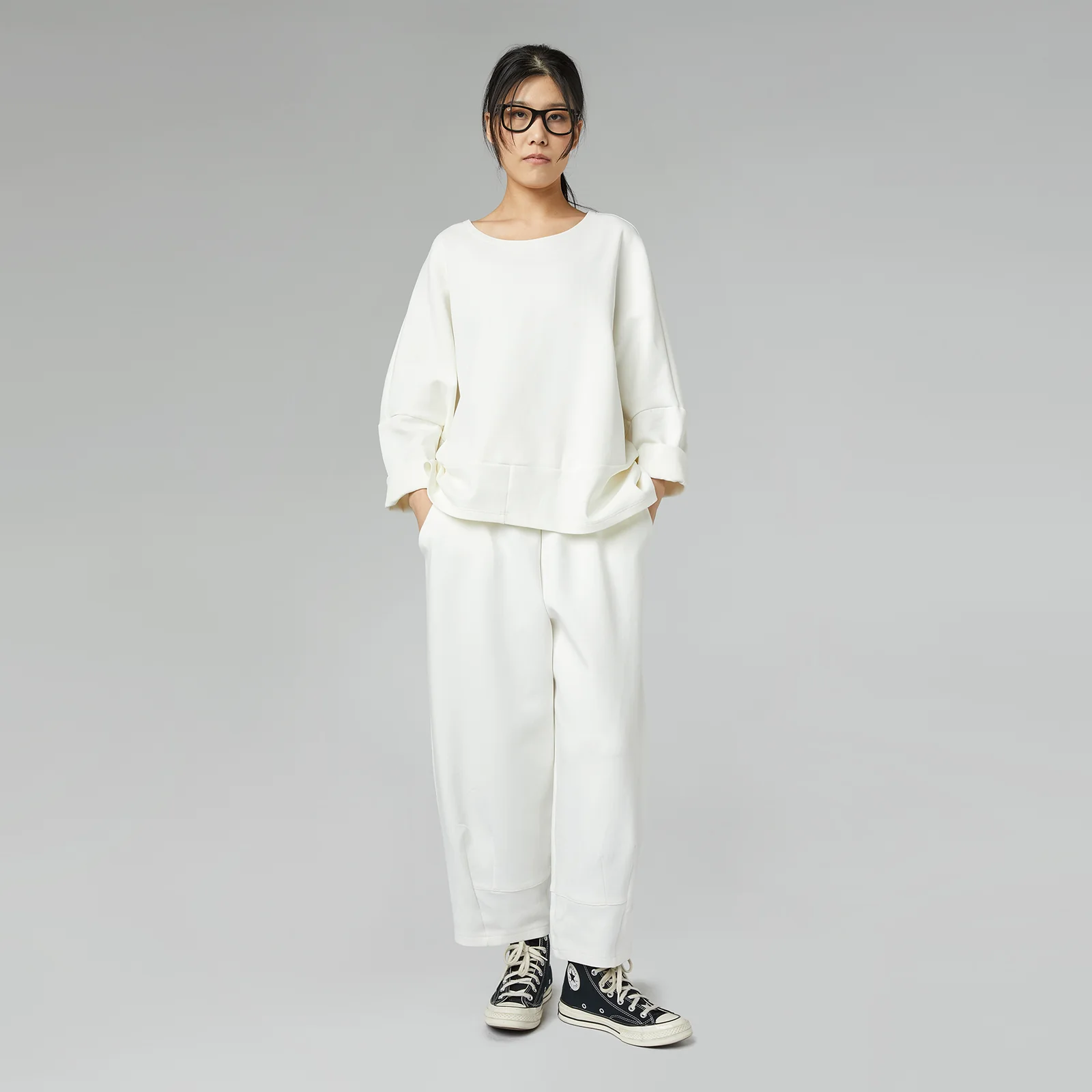 226064OFFWHITE WENDY TRENDY SWEATSHIRT IN LIGHTWEIGHT NEOPRENE FABRIC - Image 2