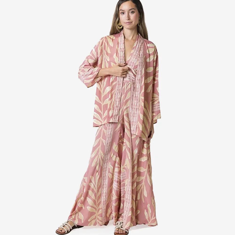 4 Tantrend "Boho Soul" Ολόσωμη Φόρμα Με Floral Τύπωμα – Ροζ - Image 3