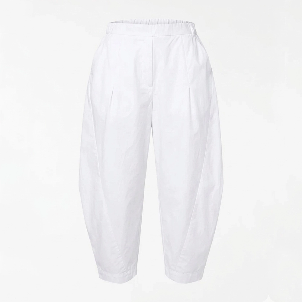 791473white Βαμβακερό Balloon Παντελόνι "Tapered Ankle" – Wendy Trendy - Image 1
