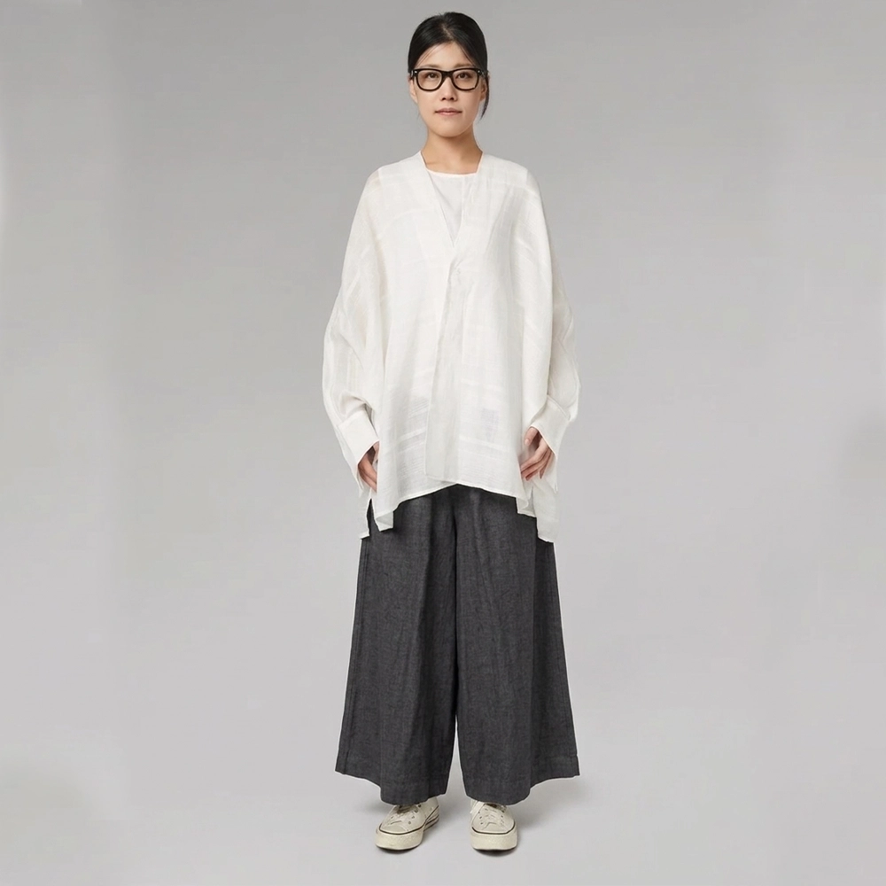 7918363blackfront Wendy Trendy Παντελόνα Ζιπ Κιλότ Denim Look – Μαυρο - Image 1