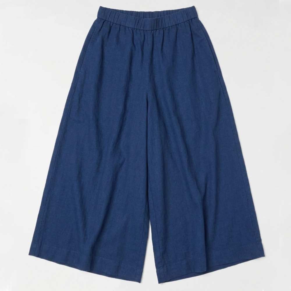 7918363d Wendy Trendy Παντελόνα Ζιπ Κιλότ Denim Look – Μπλε Σκούρο - Image 2