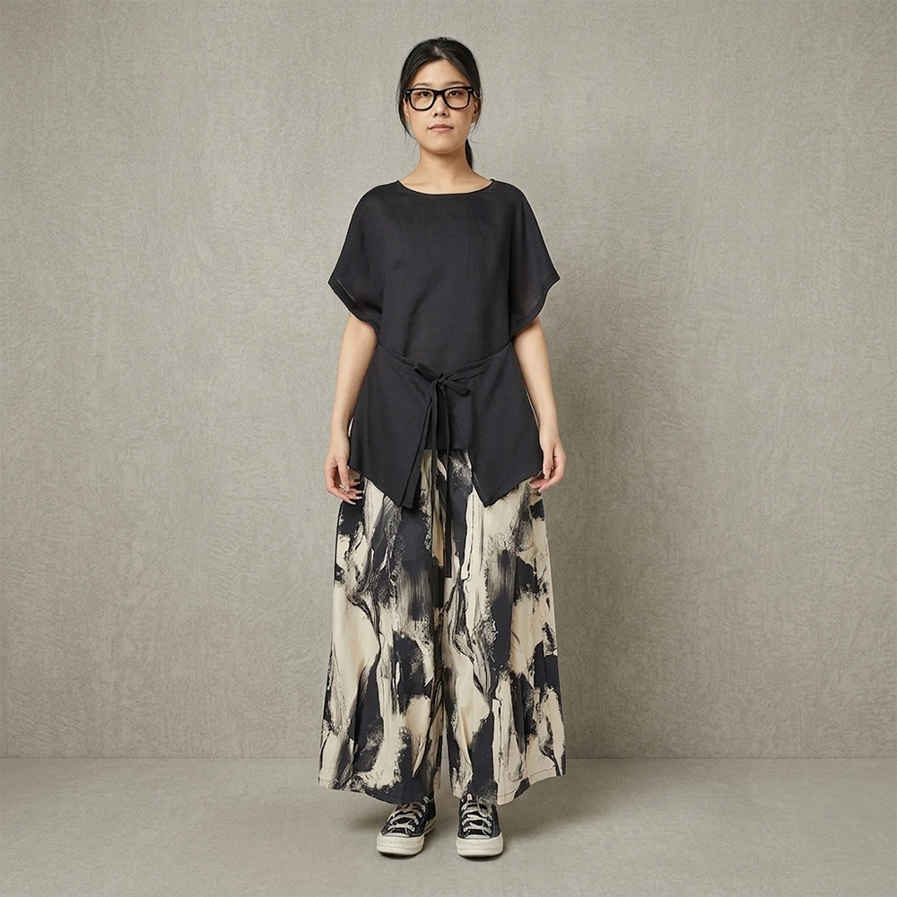 826007TOTAL Γυναικεία παντελόνα Wendy Trendy 826007 σε μοντέλο - Lady Fox