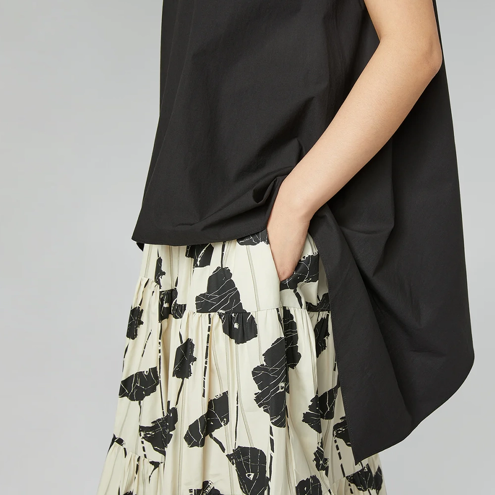 926023details Wendy Trendy βαμβακερή μάξι φούστα με παπαρούνες κωδ. 926023 Ladyfox