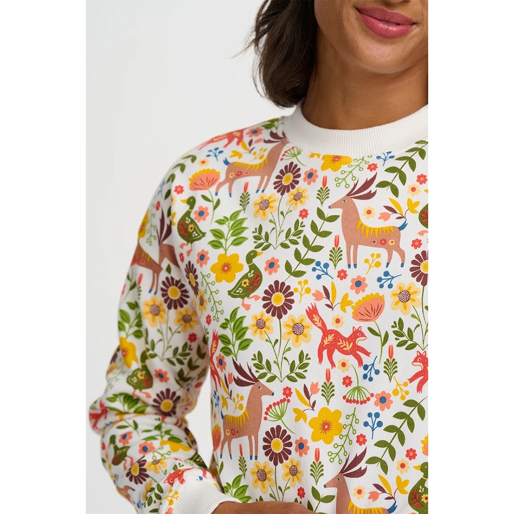 Sugarhill_Brighton_Noah_Sweatshirt_Cream_Forest_detail Sugarhill Brighton Noah Φούτερ Cream Forest Folk - Image 2
