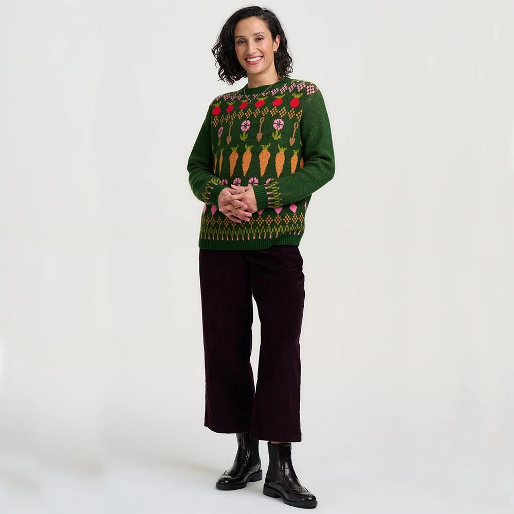 laverne-jumper-groen-koekkenhave-sugarhill-brighton-model γυναικειο outfit με κυπαρισσι πλεκτο πουλοβερ sugarhill brighton lady fox καβαλα